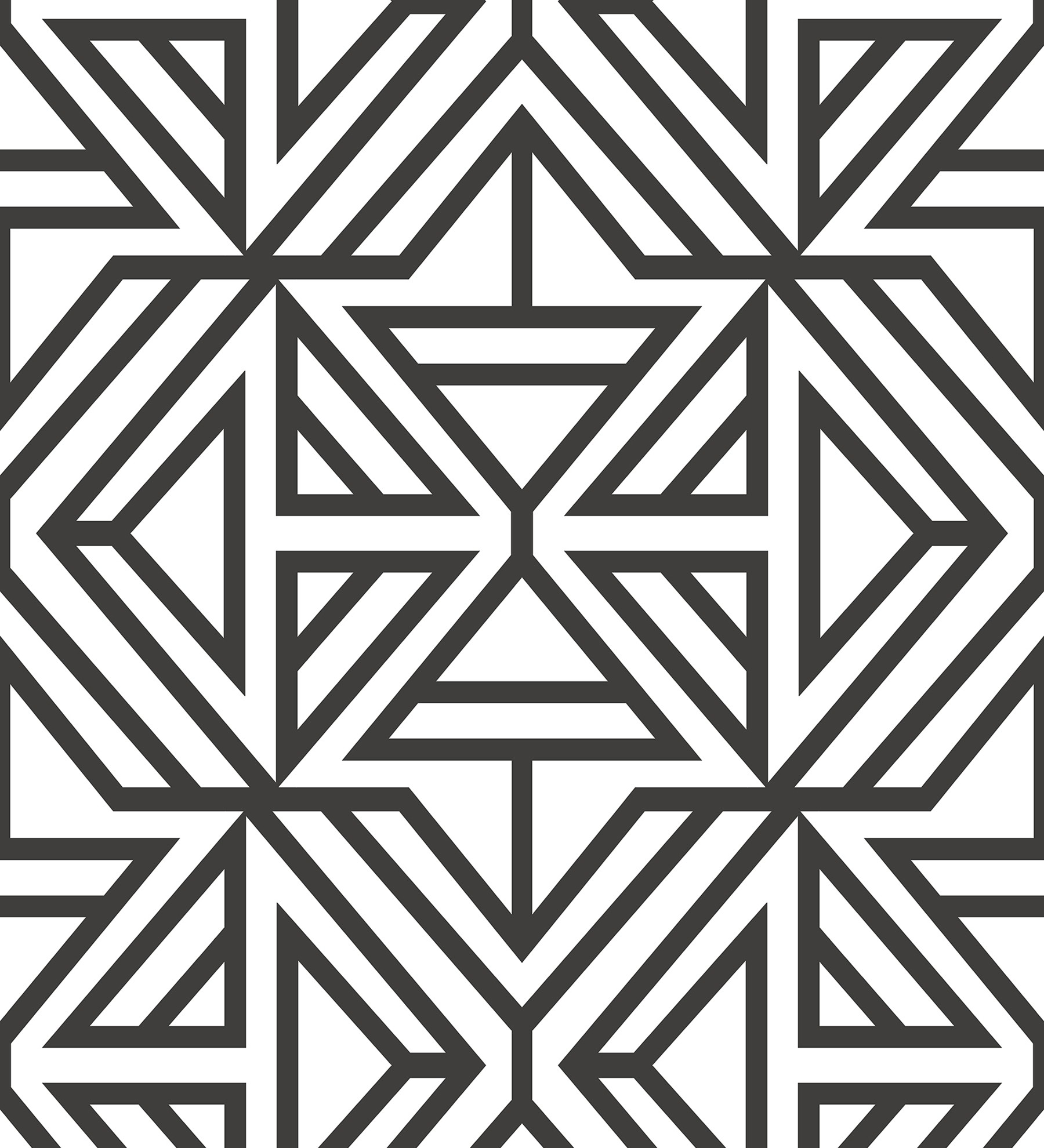 Papel pintado geométrico moderno blanco y negro - Monaco 679834