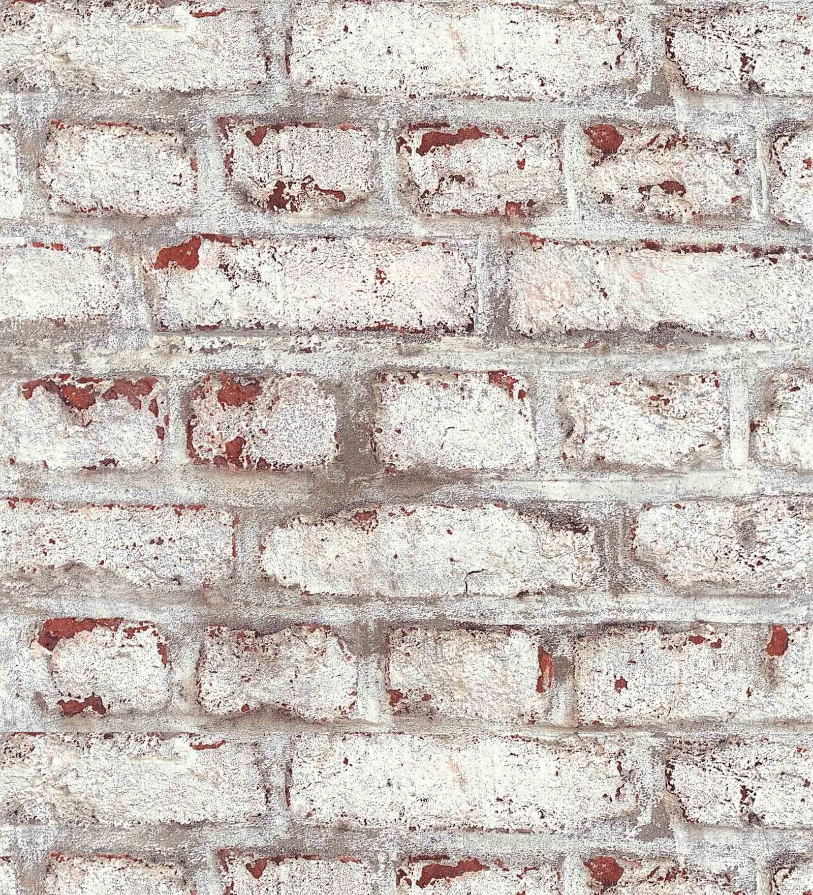 Papel pintado pared de ladrillos desgastado estilo vintage - Kansas Street  126334