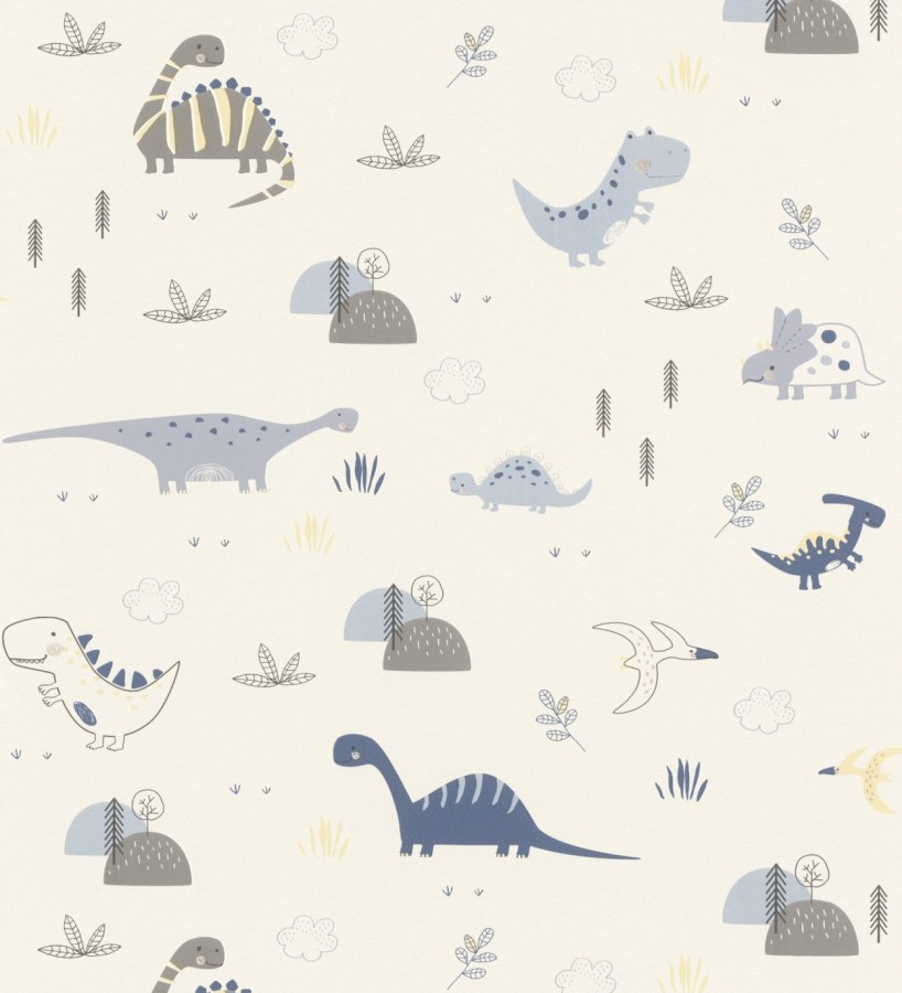 Papel pintado infantil dinosaurios - Jurassic Friends 127677