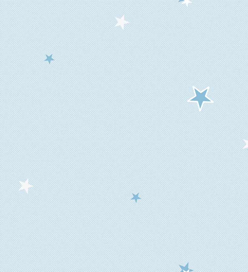 Papel pintado de estrellas azules fondo celeste - Baby Stars 681499