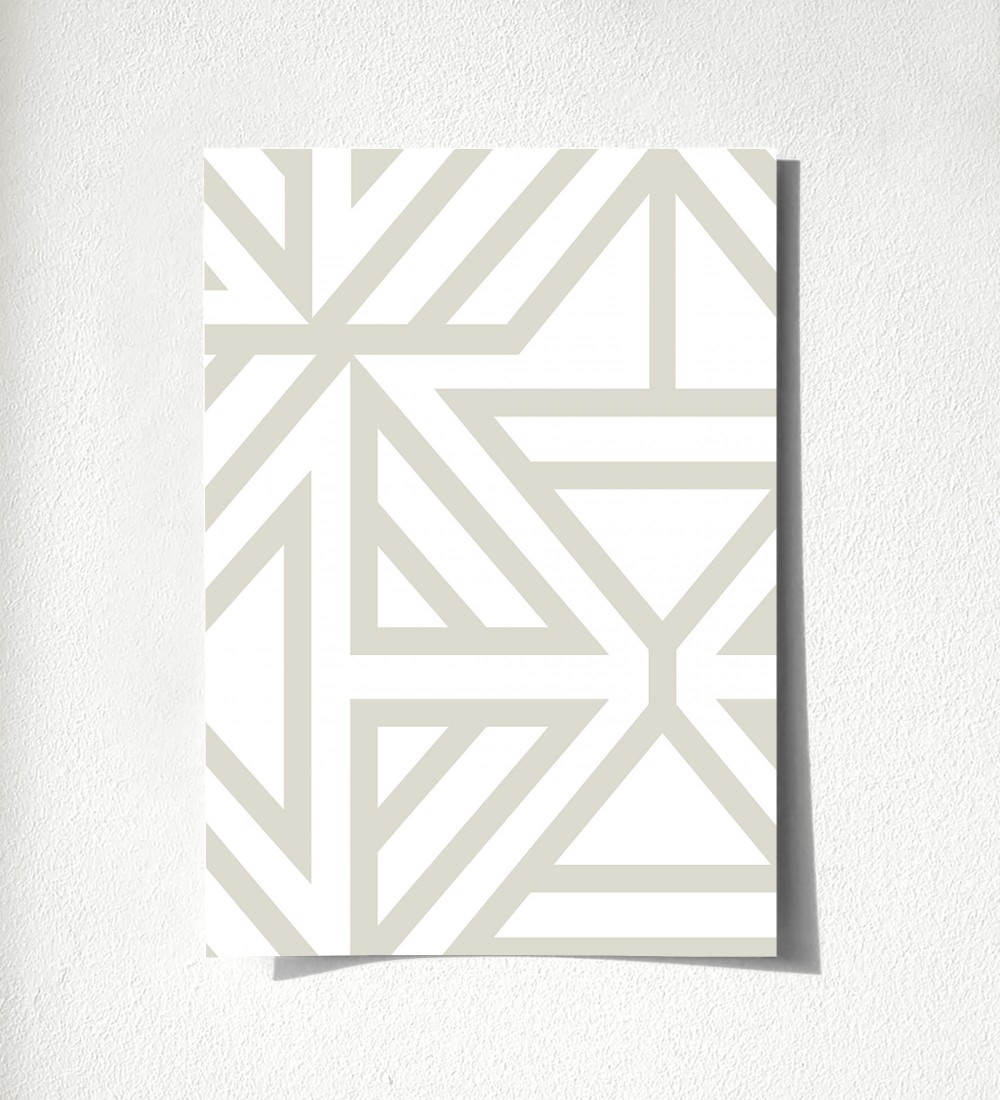 Papel pintado geométrico moderno blanco y negro - Monaco 679834