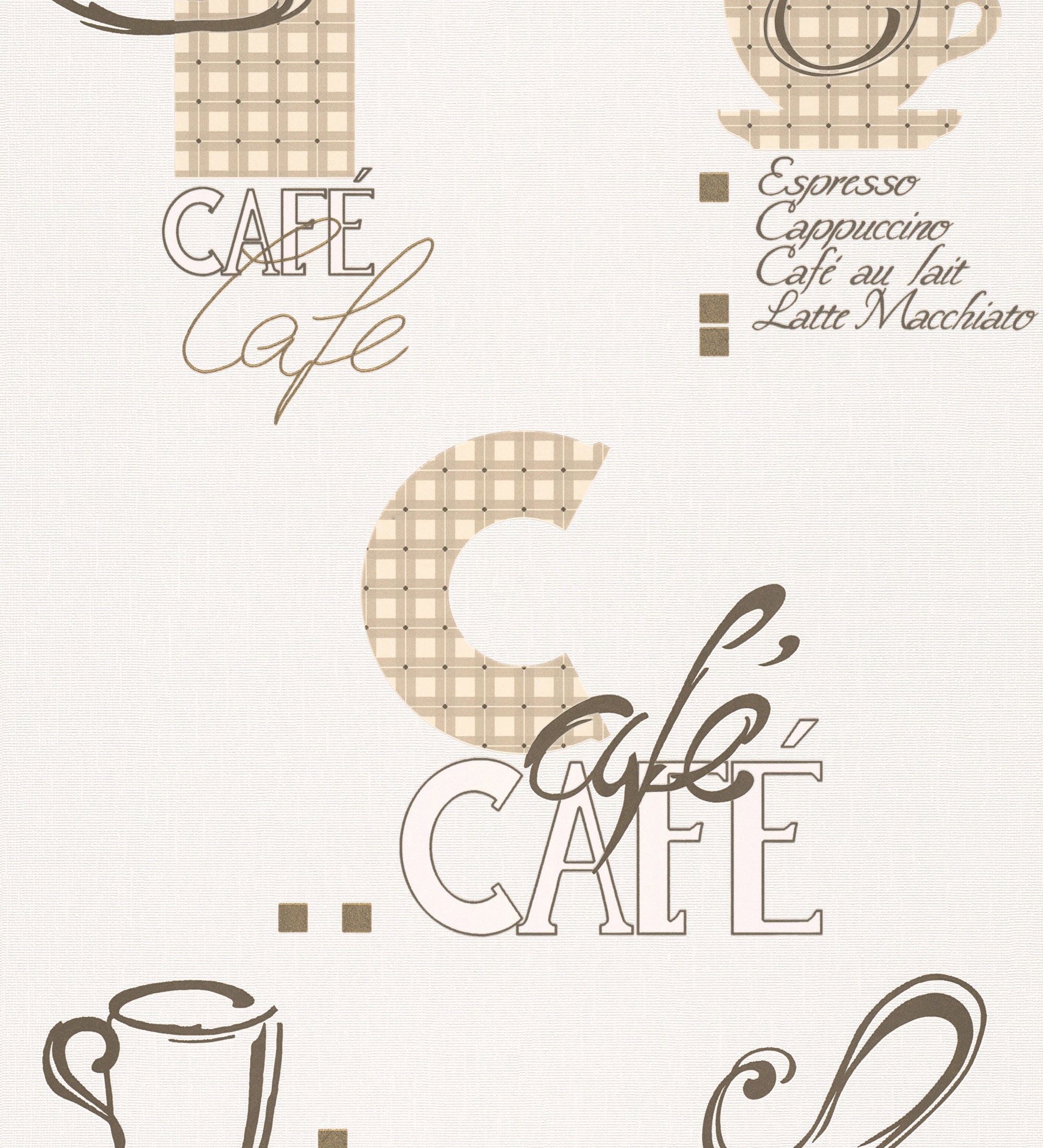 Papel pintado con tazas y tipos de café - Italian Coffee 421638