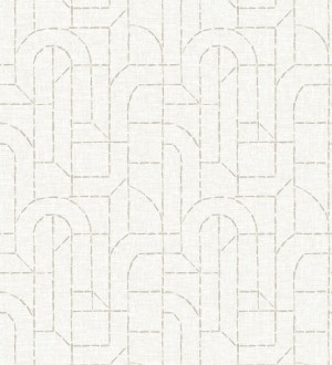 Papel pintado de arcos geométricos líneas beige Narvik Arches 682963