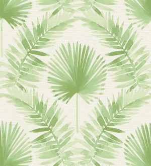 Papel pintado hojas de palmera tonos verdes Aloha Palm 683024