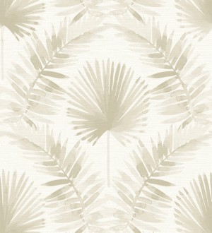 Papel pintado hojas de palmera tonos beige Aloha Palm 683026