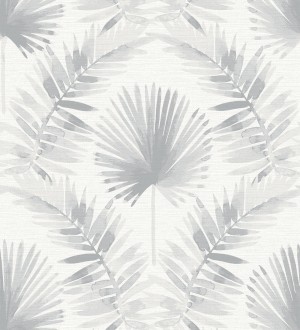 Papel pintado hojas de palmera tonos grises Aloha Palm 683028