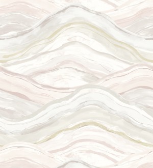 Papel pintado con olas en colores suaves de estilo contemporáneo Turner Waves 683036