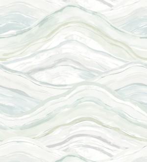 Papel pintado con olas en colores suaves de estilo contemporáneo Turner Waves 683037