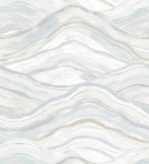 Papel pintado con olas en colores suaves de estilo contemporáneo Turner Waves 683038