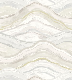 Papel pintado con olas en colores suaves de estilo contemporáneo Turner Waves 683039