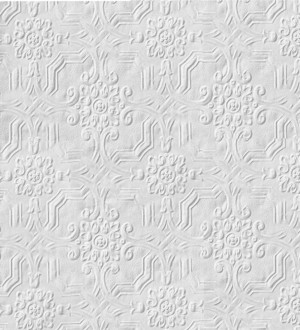 Papel pintado con relieve de motivos ornamentales repintable Constantine Emboss 683195