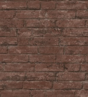 Papel pintado de ladrillos visto con tonos marrones y rojizos Hanover Brick 683260