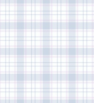 Papel pintado infantil de cuadros escoceses en tonos azules y rosa Kelso Tartan 683271