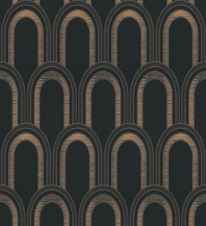 Papel pintado geométrico de arcos en estilo art déco Majestic Arches 683300