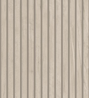 Papel pintado de listones de madera natural imitando a panel de palillería decorativo Oak Orbit 683353