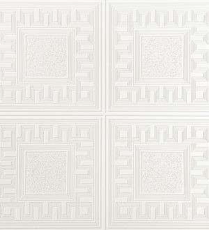 Papel pintado para techos con diseño de mosaico griego en relieve repintable Hermes Panels 683380