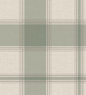 Papel pintado de cuadros escoceces en textura lino estilo natural Scottish Harland 683399