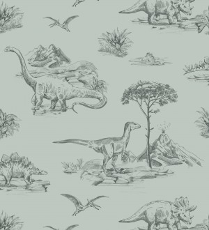 Papel pintado paisaje de dinosaurios Jurassic Dinosaurs 683494