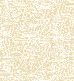 Papel pintado hexagonales con efecto desgastado color amarillo Okon Trace 683177