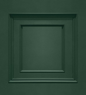 Papel pintado imitación de panales decorativos en color verde oscuro Hampton Frame 683592